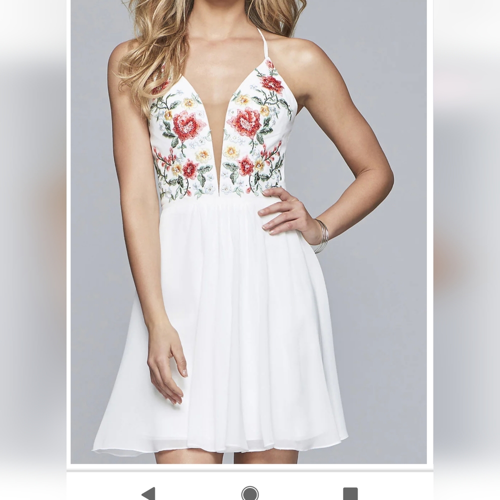 Faviana Short Open Back Prom Dress